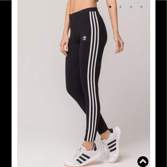 ADIDAS LEGGINGS TREFOIL BLACK/WHITE LEGGINGS - Picture 2 of 16